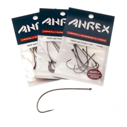 AHREX streamerový háček PR350 – LIGHT PREDATOR, BARBED - 8 ks