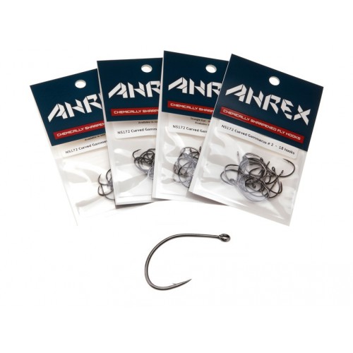 AHREX streamerový háček NS172 – CURVED GAMMARUS - 18 ks